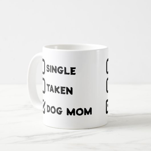 Single "Hunde-Mama" oder "Hunde-Liebhaber" Kaffeetasse (Vorderseite Links)