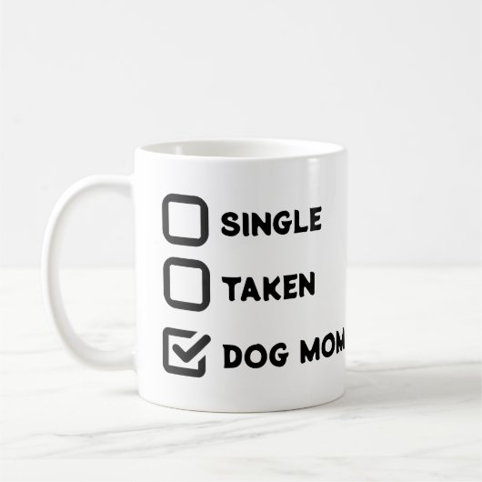 Single "Hunde-Mama" oder "Hunde-Liebhaber" Kaffeetasse (Links)