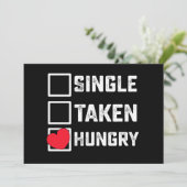 Single Hungry Funny Valentine's Day Einladung (Stehend Vorderseite)