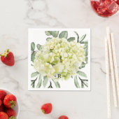 Single Hydrangea Black Monogram Cocktail Serviette (Beispiel)