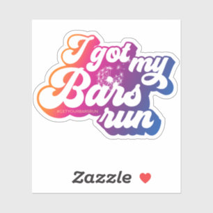 Single - Ich Got meinen Bars-Laufrad - Rosa Vinyl Aufkleber