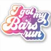 Single - Ich Got meinen Bars-Laufrad - Rosa Vinyl Aufkleber (Vorderseite)