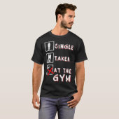 Single im Fitnessraum für Fitness Bodybui T-Shirt (Vorne ganz)