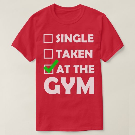 Single im Fitnessraum T-Shirt (Design vorne)