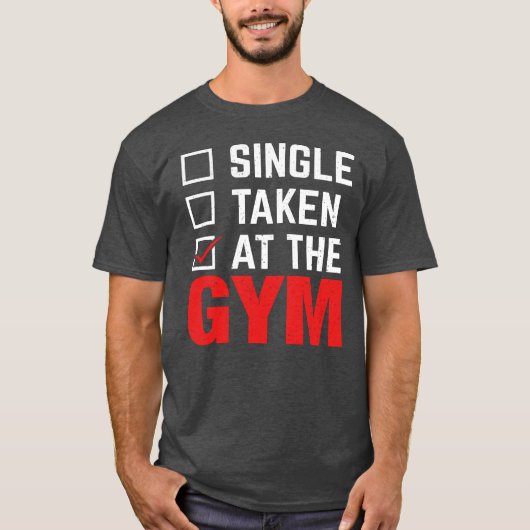 Single im Fitnessraum T-Shirt (Vorderseite)