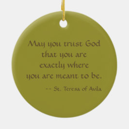 Single Image St. Teresa of Avila (SNV 27) Kreis Keramik Ornament