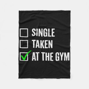 Single in der Gym Funny Workout Fitness Humo Fleecedecke