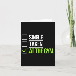 Single in der Gym Funny Workout Fitness Humo Karte