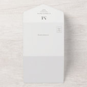 Single Initial Civil Wedding All In One Einladung (Außenbereich)