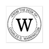 Single Initial Letter Monogram "from the desk of" Permastempel (Design)
