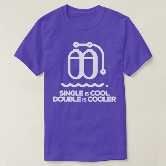 Single ist Cool doppelt Cooler T-Shirt (Design vorne)