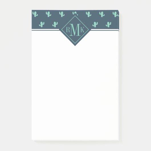 Single-Kaktus-Muster Post-it Klebezettel (Vorderseite)