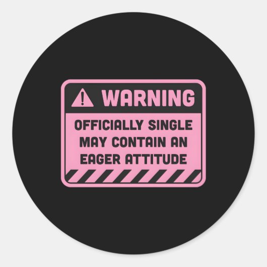 Single kann eine eifrige Einstellung enthalten Runder Aufkleber (Vorderseite)