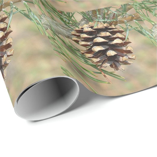 Single-Kiefern-Kegel-Verpackungs-Papier Geschenkpapier (Rolleneckpunkt)