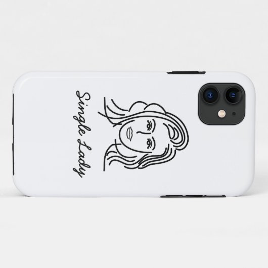 Single Lady Iphone Case (Rückseite (Horizontal))