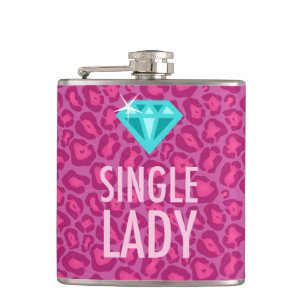 Single Lady Leopard Brautparty Flachmann