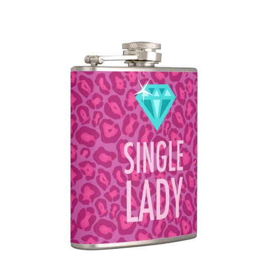 Single Lady Leopard Brautparty Flachmann (Rechts)