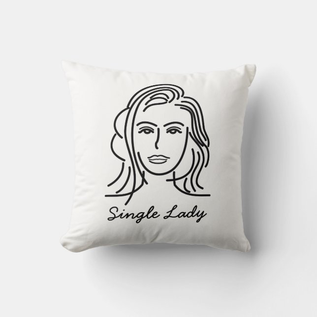 Single Lady Pillow Case Kissen (Vorderseite)