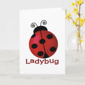 Single Ladybug Karte (Gelbe Blume)