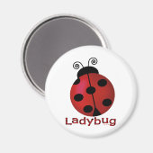 Single Ladybug Magnet (Vorderseite/Rückseite)