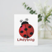 Single Ladybug Postkarte (Stehend Vorderseite)