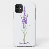 Single Lavender Stem | PERSONALISIERT Case-Mate iPhone Hülle (Rückseite)