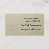 Single-Leaf-Imitate mit Embossed Graphic Visitenkarte (Rückseite)