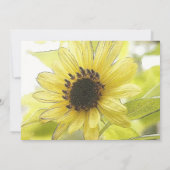 Single Lemon Gelbe Sonnenblume Einladung (Rückseite)