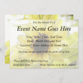 Single Lemon Gelbe Sonnenblume Einladung (Vorne/Hinten)