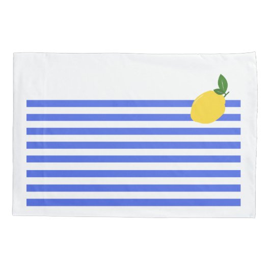 Single Lemon und Streifen Pillowcase, Standardgröß Kissenbezug (Rückseite)