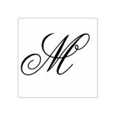 Single Letter Extravagant Script Monogram Gummistempel (Prägung)