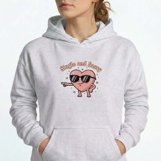 Single life Funny Retro Heart Pullover Hoodie Gift