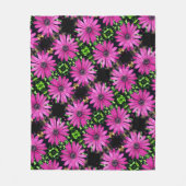 Single Lila African Daisy Blume Muster Fleecedecke (Vorderseite)