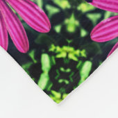Single Lila African Daisy Blume Muster Fleecedecke (Ecke)