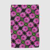 Single Lila African Daisy Blume Muster Golfhandtuch (Vorderseite)