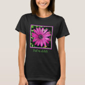 Single Lila Afrikanische Daisy Blume Personalisier T-Shirt (Vorderseite)