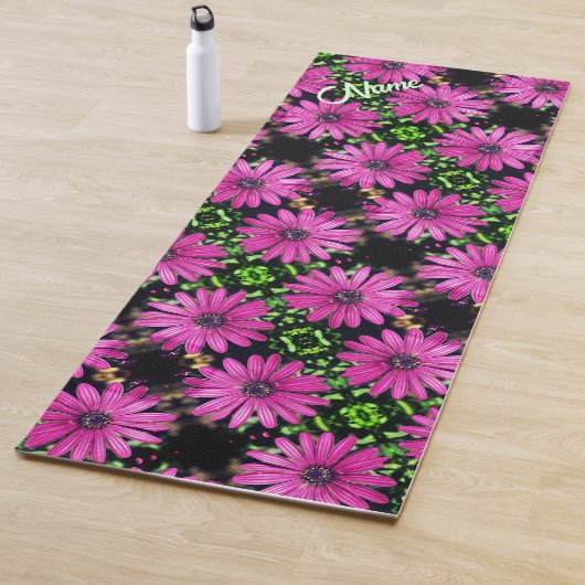 Single Lila Afrikanische Daisy Blume Personalisier Yogamatte (Beispiel)