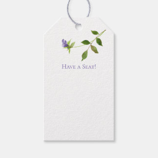 Single Lila Blossom Sitzfläche mit grünem Leaf Geschenkanhänger