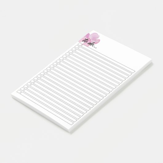 Single Lila Blume Post-it®-Hinweise Post-it Klebezettel (angewinkelt)