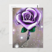 Single Lila Rose Postkarte (Vorne/Hinten)