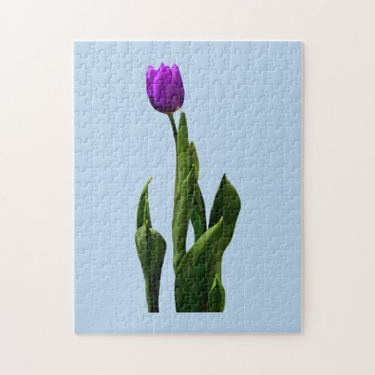 Single Lila Tulip Puzzle (Vertikal)