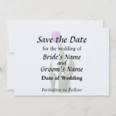 Single Lila Tulip Save The Date (Vorderseite)