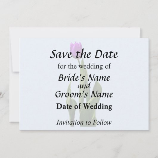 Single Lila Tulip Save The Date (Vorderseite)
