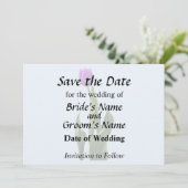 Single Lila Tulip Save The Date (Stehend Vorderseite)