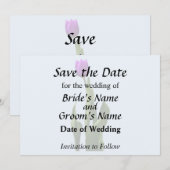 Single Lila Tulip Save The Date (Vorne/Hinten)