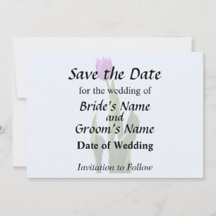 Single Lila Tulip Save The Date