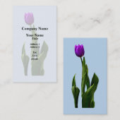 Single Lila Tulip Visitenkarte (Vorne/Hinten)