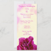 Single Lilac Rose 35. Geburtstag Einladung (Rückseite)