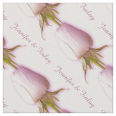 Single lilac Rose Hochzeit individuelle Name Stoff (Nahaufnahme)