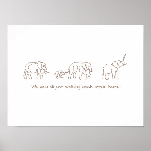 Single line art - Elefant Poster (Vorne)